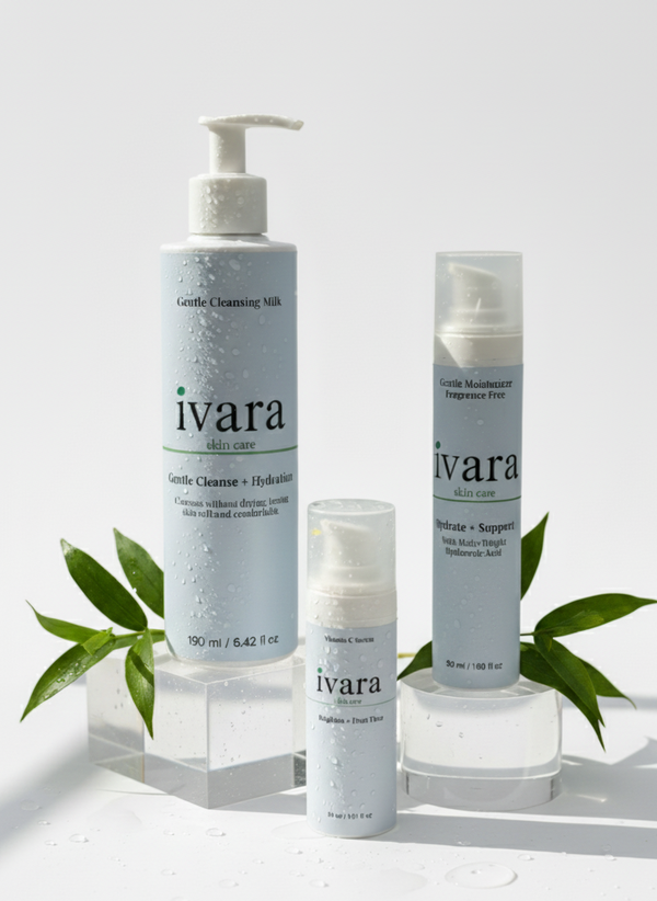 The Ivara Essentials: Cleanse. Brighten. Hydrate. Glow.
